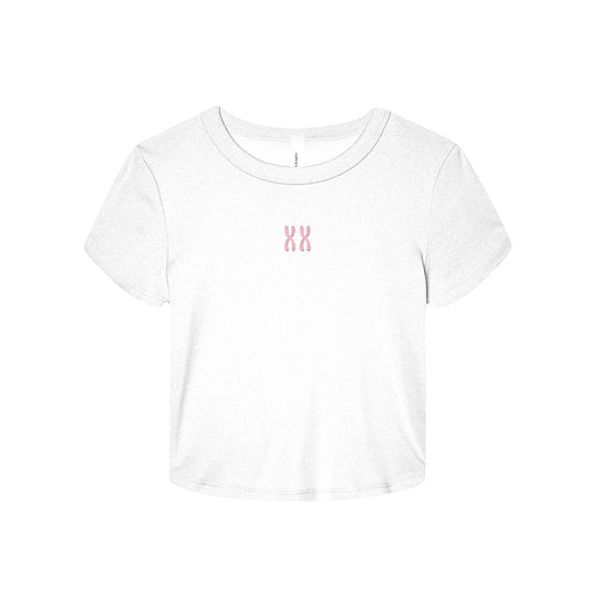 XX Chromosome Embroidered Baby Tee