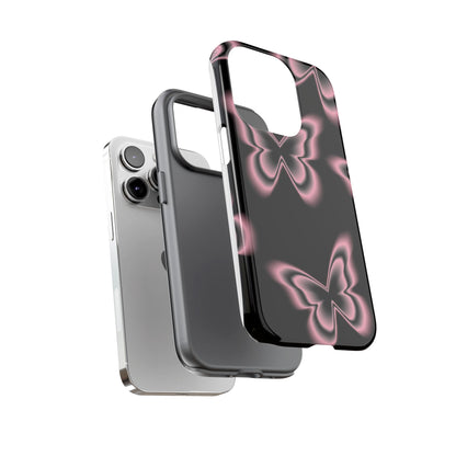 Pink Butterfly Tough Phone Case