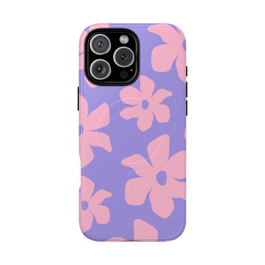 Pink Floral Tough Magnetic Case