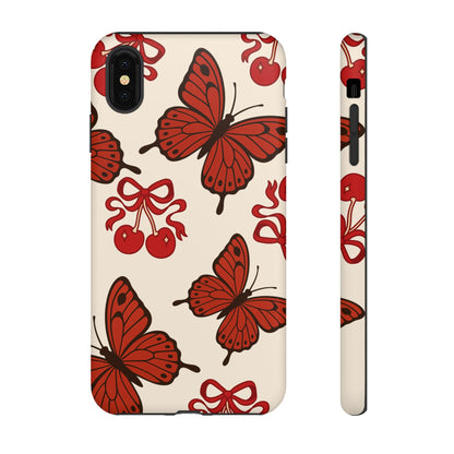 Butterfly Cherry Tough Phone Case