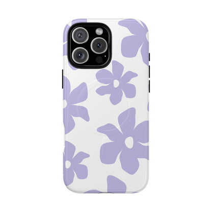 Purple Floral Tough Magnetic Case