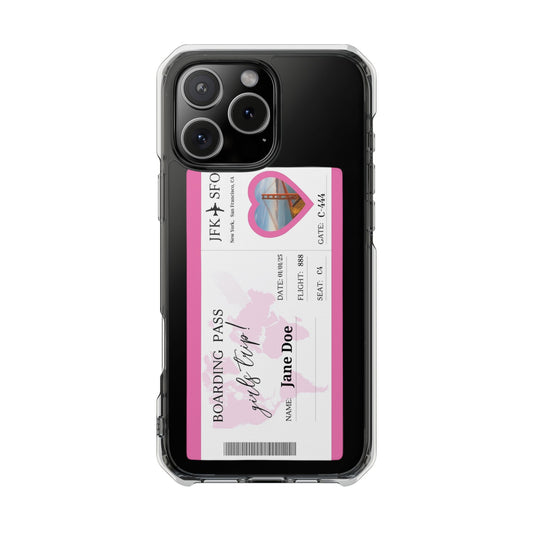 Personalized Travel Clear Magnetic Impact Case