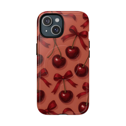 Cherries and Bows Tough Magnetic Case