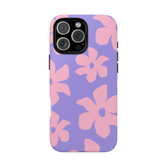 Pink Floral Tough Phone Case