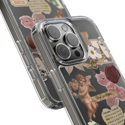 Vintage Collage Clear Phone Case