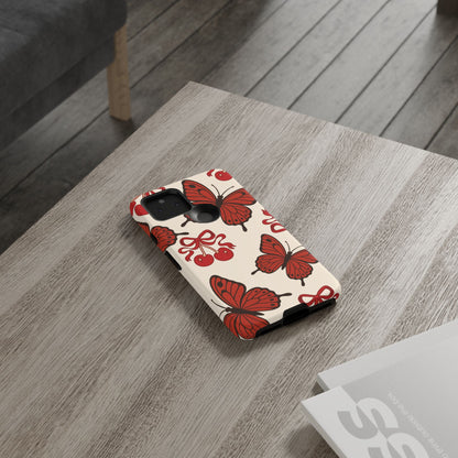 Butterfly Cherry Tough Phone Case