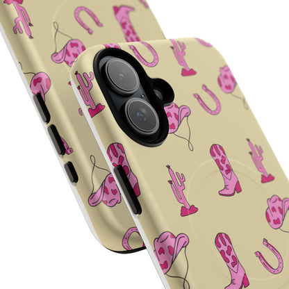 Pink Western-Themed Tough Magnetic Case