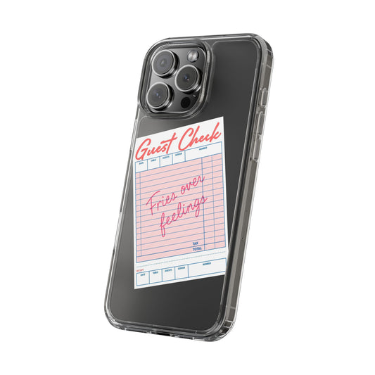 Guest Check Clear Phone Case