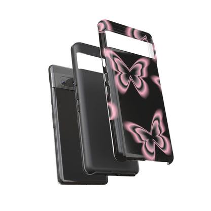 Pink Butterfly Tough Phone Case