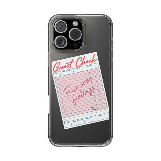 Guest Check Clear Phone Case