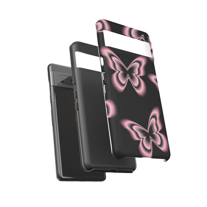 Pink Butterfly Tough Phone Case