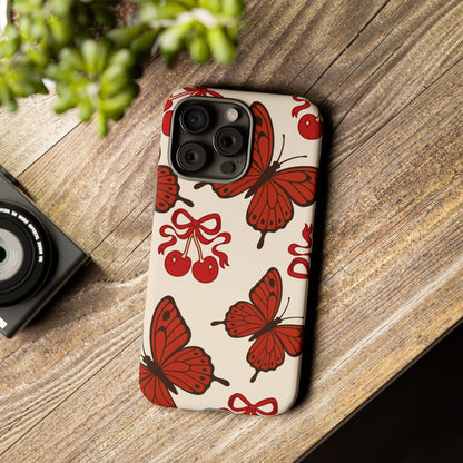 Butterfly Cherry Tough Phone Case