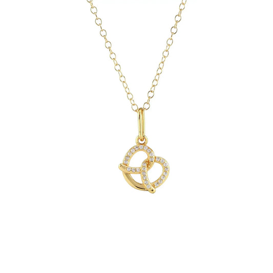 Pretzel Charm Necklace