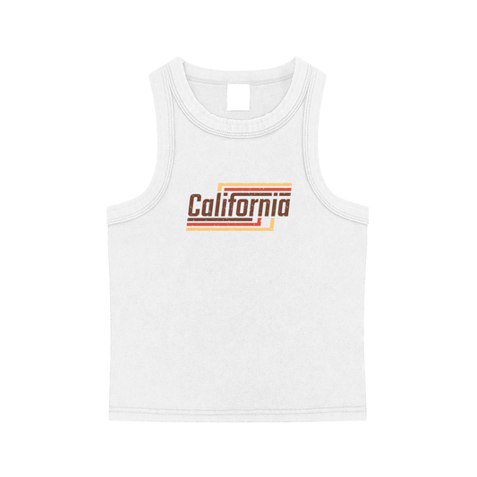 California vintage tank top,Vintage tank tops,California cropped tank top