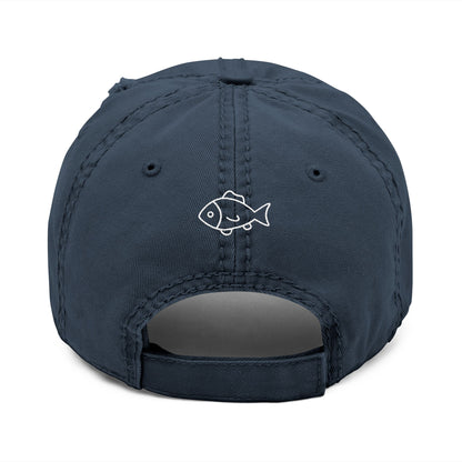 The Biggest Catch Distressed Embroidered Dad Hat