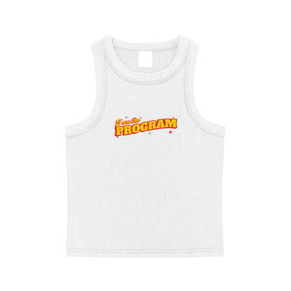 I Am the Program Snow Washed Tank Top