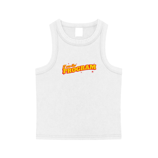 I Am the Program Snow Washed Tank Top