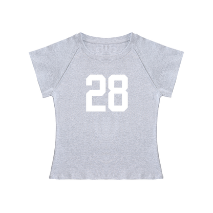 28 Solid Color Raglan Sleeve Bodycon Top