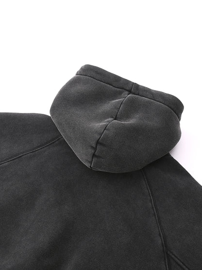 Snow Washed Cropped Hoodie