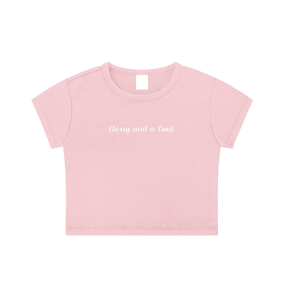 Classy and a cunt cropped top,Pink cropped top,Vintage cropped top,Pink vintage cropped top,Women’s cropped tops