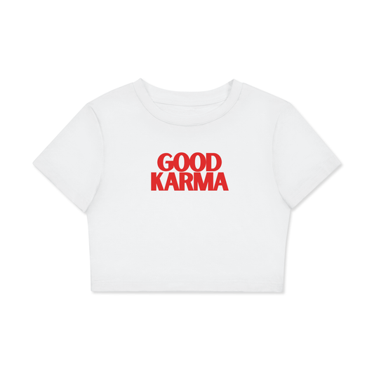 Good karma shirt,Karma shirt ,Vintage baby tee ,Karma baby tee,Vintage cropped tops ,Vintage tops
